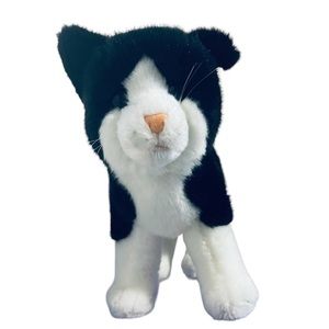 Douglas Cuddle Toys Scooter Black & White Cat Stuffed Animal Toy